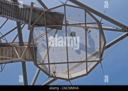 Tetraeder auf die Halde Beckstrasse, Emscher Landschaftspark, der industriellen Kultur, dump in Bottrop, Ruhrgebiet, Metropole Ruhr, noch Stockfoto