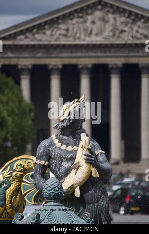 Schönes Detail von La Fontaine des Fleuves Stockfoto