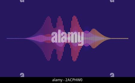 Schallwellen. Motion Sound wave Abstrakt Hintergrund. Stock Vektor