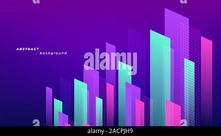 Abstrakte moderne geometrische Formen Hintergrund. Dynamische formen Komposition. Stock Vektor