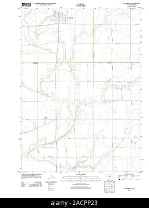 USGS TOPO Karte South Dakota SD Centerville 20120613 TM Wiederherstellung Stockfoto