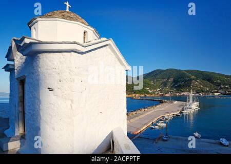 Panagitsa von Pyrgos in der Chora der Insel Skopelos, Griechenland Stockfoto