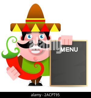 Cartoon Menü Vektor Charakter Vorlagen für Cover Design. Satz von Vektorgrafiken. Stock Vektor