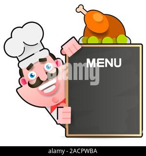 Cartoon Menü Vektor Charakter Vorlagen für Cover Design. Satz von Vektorgrafiken. Stock Vektor