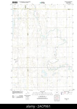 USGS TOPO Karte South Dakota SD Chelsea 20120628 TM Wiederherstellung Stockfoto