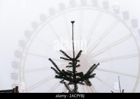 Winterdom im Nebel Stockfoto