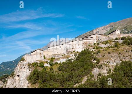 Esseillon fort, Barrière de l'Esseillon, in der Nähe von Aussois Stadt im Sommer, Savoie (73), Auvergne-Rhone-Alpes, Frankreich Stockfoto