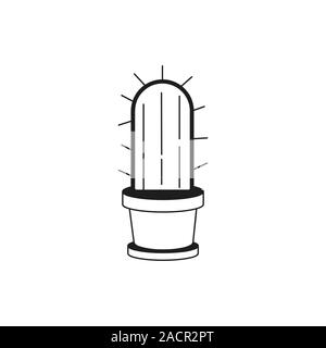 Cactus Drucken. Vector Illustration auf weißem Hintergrund Stock Vektor