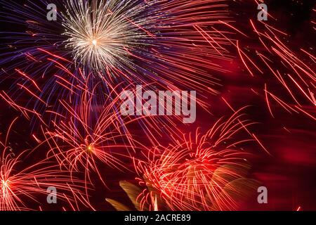 Bunt und hell Feuerwerk Stockfoto