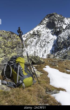 Bergwandern in Südtirol, die moosstock in der HG Stockfoto