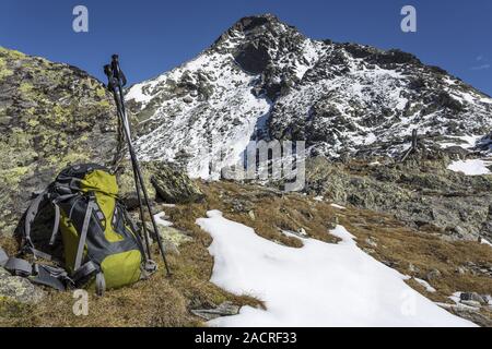 Bergwandern in Südtirol, die moosstock in der HG Stockfoto