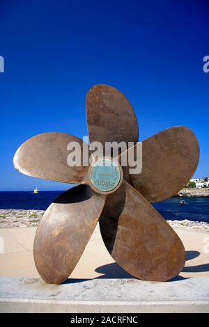 Blick über Admiral Farragut Park, Parc De La Ciutadella Stadt, Insel Menorca, Balearen, Spanien, Europa Stockfoto