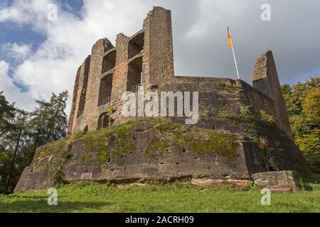 Die historische Ramburg in der Pfalz Stockfoto