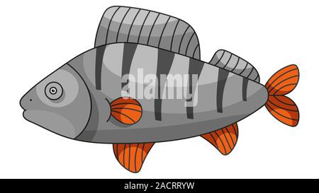 Süßwasser gelbe Stange Illustration Kunst Grafik Design Datei Stock Vektor