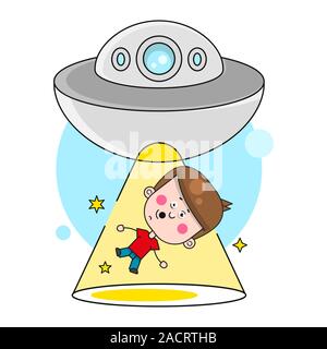 Die Entführung des Space Bowl Illustration Vektor geeignet für Grußkarten, Poster oder T-Shirt drucken. Stock Vektor