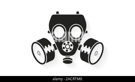 Gasmaske Vektor Symbol für Web Design und Desktop. Chemische Angriffe. Vektor Stock Vektor