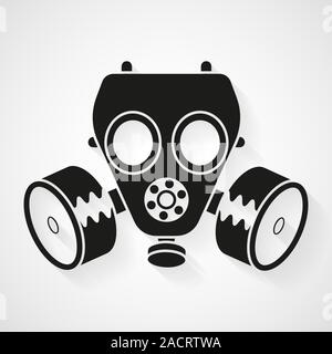 Gasmaske Vektor Symbol für Web Design und Desktop. Chemische Angriffe. Vektor Stock Vektor