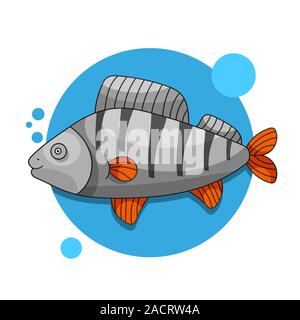 Süßwasser gelbe Stange Illustration Kunst Grafik Design Datei Stock Vektor