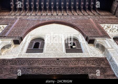 Medersa Bou Inania Koranschule, Meknes Stockfoto