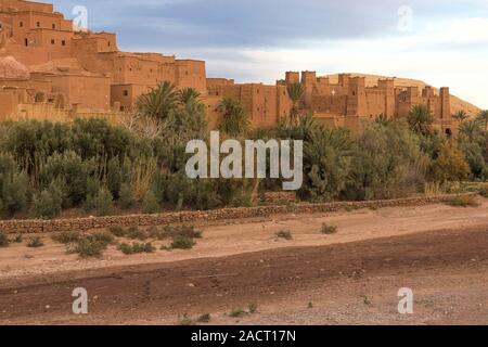 Ait Benhaddou, Marokko, im Abendlicht Stockfoto