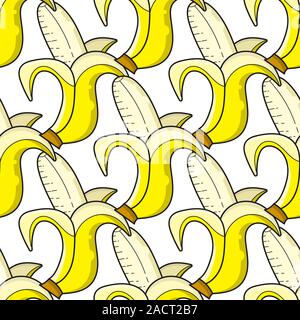 Vektor nahtlose Banane Muster. Abbildung. Für Grußkarte, Poster oder T-Shirt Druck geeignet. Stock Vektor