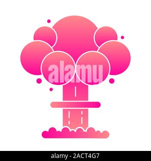 Atomare Explosion Geeignet für Poster oder ein T-Shirt drucken. Stock Vektor