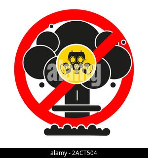 Atomare Explosion Geeignet für Poster oder ein T-Shirt drucken. Stock Vektor