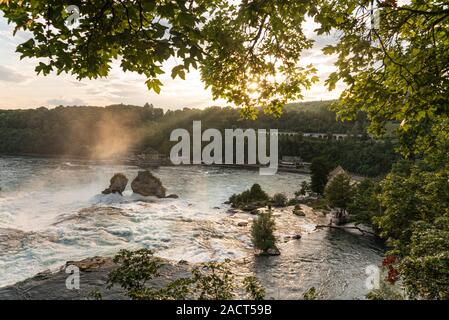 Landschaft am Rheinfall, Schleitheim, Kanton Schaffhausen, Schweiz, Europa Stockfoto