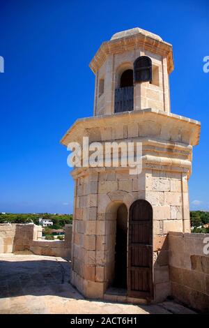 Das Schloss von Saint Nicholas, im Admiral Farragut Park, Parc De La Ciutadella Stadt, Insel Menorca, Balearen, Spanien, Europa Stockfoto