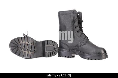 Paar Arbeiten Kersey Stiefel. Stockfoto