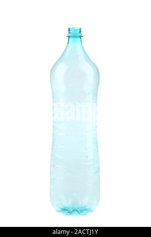 Leere eröffneten Plastikflasche. Stockfoto