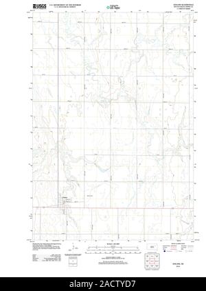 USGS TOPO Karte South Dakota SD Doland 20120619 TM Wiederherstellung Stockfoto