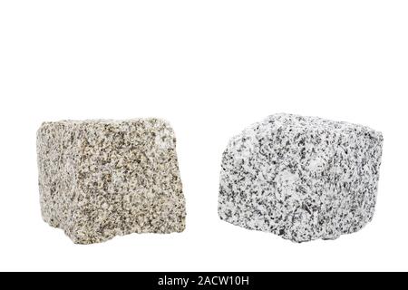 Zwei neue Granit Steine, ausgenommen Stockfoto