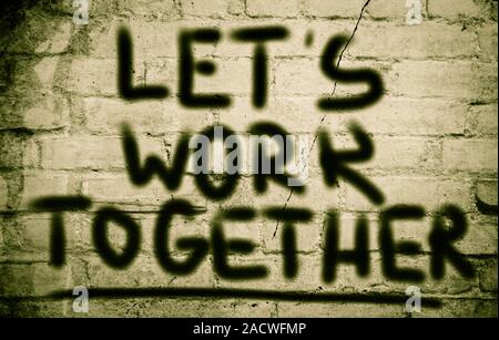 Lassen Sie uns gemeinsam Konzept Stockfoto