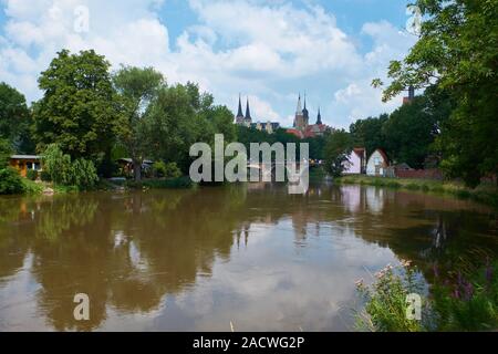 Schloss und Kathedrale in Merseburg, Sachsen-Anhalt, Deutschland Stockfoto