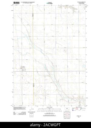 USGS TOPO Karte South Dakota SD Ethan 20120608 TM Wiederherstellung Stockfoto