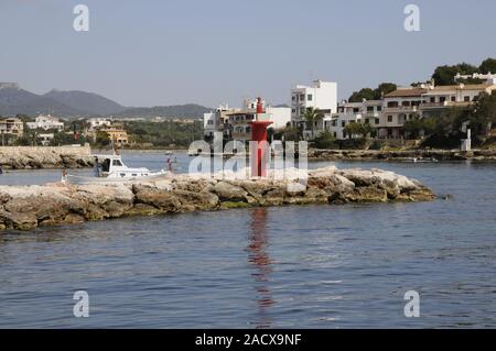 Leuchtturm in Portopetro, Mallorca Stockfoto