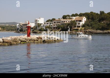 Leuchtturm in Portopetro, Mallorca Stockfoto