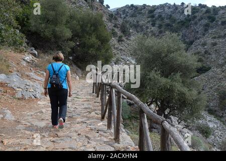 In der Höhle von Milatos, Kreta Stockfoto