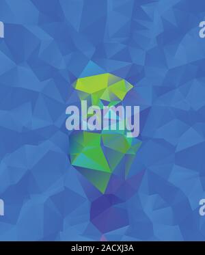 Geometrische Hintergrund blaue Farbe aus Dreiecken. Stock Vektor