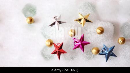 Frohe Weihnachten und Happy New Year Hintergrund Stockfoto