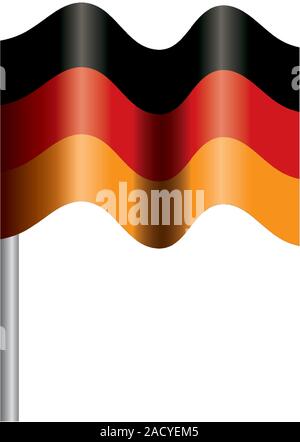 Isolierte Deutschland Fahne vektor design Stock Vektor