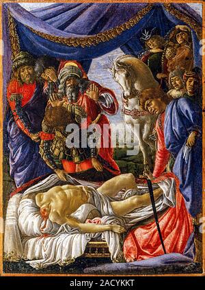 Sandro Botticelli, der Entdeckung der Leiche, Judith Holofernes' kehrt aus dem feindlichen Lager nach Bethulia, Malerei, 1470-1472 Stockfoto