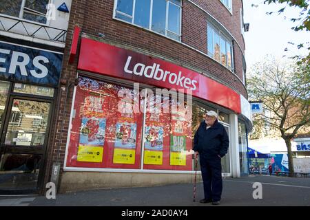 Wettbüro Ladbrokes, UK Stockfoto