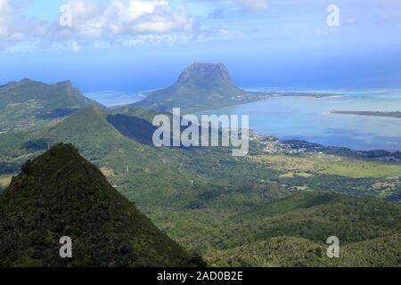 Mauritius Piton de la Petit Riviere Noire, Le Morne Brabant, Suedwestkueste Stockfoto