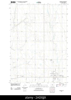 USGS TOPO Karte South Dakota SD Howard 20120613 TM Wiederherstellung Stockfoto