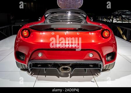 Brüssel - Jan 18, 2019: Lotus Evora GT 410 Sport Sport Auto auf dem Brüsseler Autosalon 2019 Motor Show präsentiert. Stockfoto