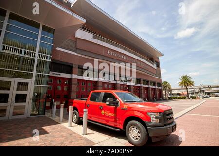 Stadt Orlando Fire Station, auf der einer Feuerwehr Hauptquartier florida usa Stockfoto