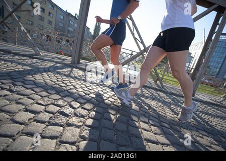 paar, Joggen Stockfoto