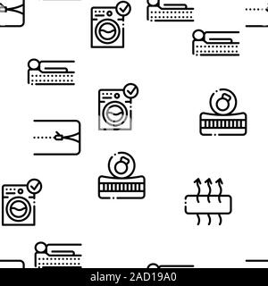 Matratze Orthopädische nahtlose Muster Vektor Stock Vektor